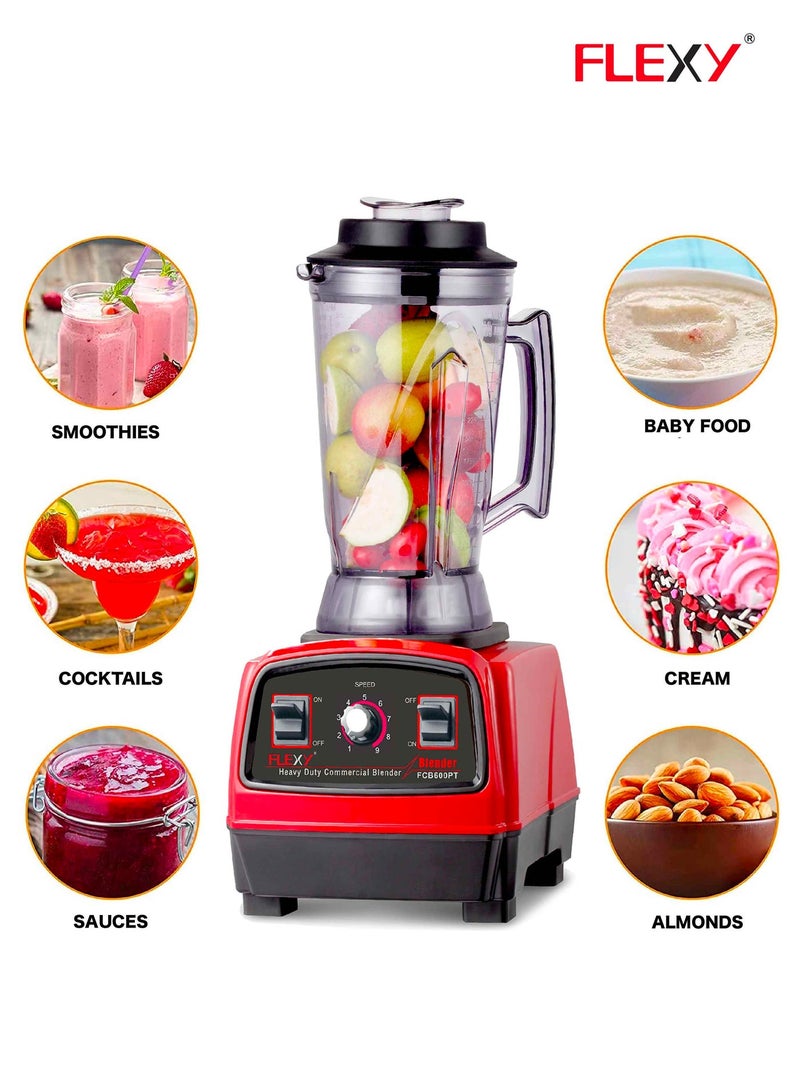 Flexy Commercial Blender 2200W, 4.5L BPA-Free Jar, German Technology, Full Copper Motor, Low Noise, Ice Crushing, Soy Milk, Professional Grade, 2-Year Warranty - Image 2